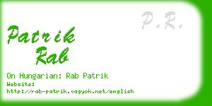 patrik rab business card